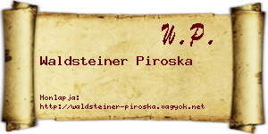 Waldsteiner Piroska névjegykártya